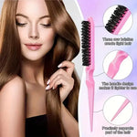 56PCS Hair Styling Set Spray Bottle Hair Brushes Elastic Hair Bands Rat Tail Comb Edge Brush for Women Girls Hair Styling Tools BareGlow