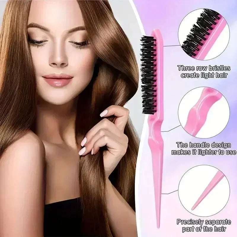 56PCS Hair Styling Set Spray Bottle Hair Brushes Elastic Hair Bands Rat Tail Comb Edge Brush for Women Girls Hair Styling Tools BareGlow