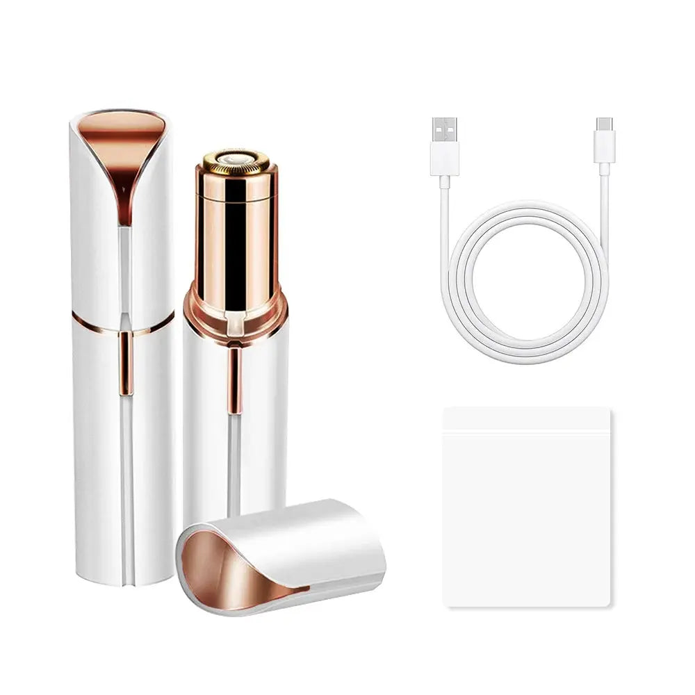 Electric Eyebrow Trimmer Mini Eye Brow Epilator Facial Lipstick Shape Hair Removal Portable Women Painless Razor Shaver Tool BareGlow