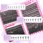 700PCS-30D/40D/50D 80D DIY Eyelash Extension Kit Mixed Length 9-16mm, D-Curl Eyelashes for DIY and Various Festive Celebrations BareGlow