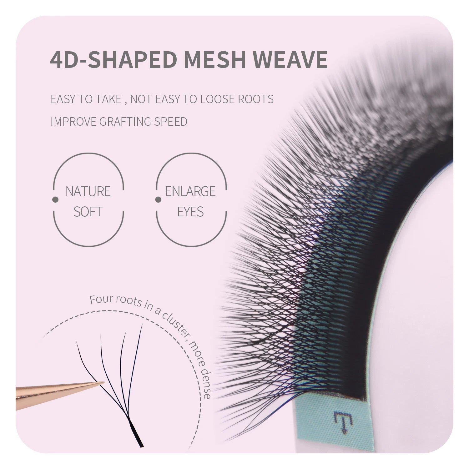 ANNAFRIS Premade Volume Fan YY 3D 4D 5D W-Shaped Lash Automatic Flowering W Lashes Extension Natural Soft Full Dense Mink Lash BareGlow