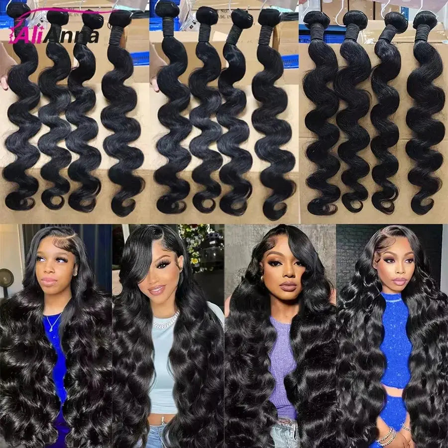 Brazilian Remy Wave Human Hair Bundles with Closure – 4x4, 5x5, 2x6 HD Lace BareGlow