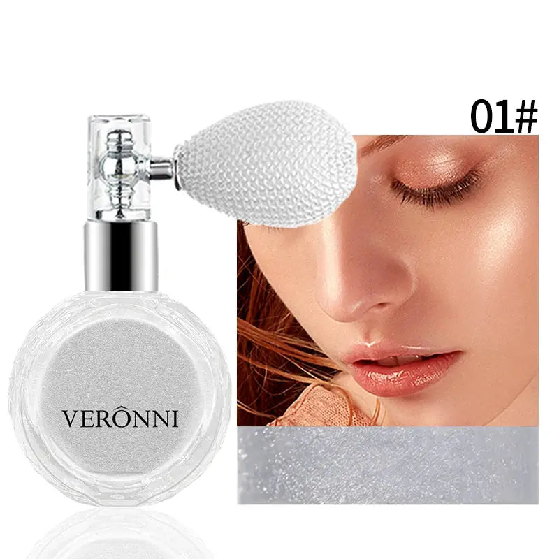 Diamond Highlighter Glitter Spray High Gloss Fairy Powder Shimmer Sparkle Powder Makeup for Face Body Highlight Face Body Makeup BareGlow