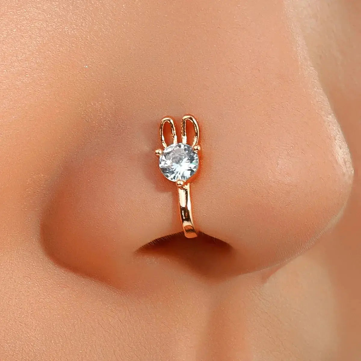 Fashion Gold Color Dragon Butterfly Fake Nose Ring for Women Africa Copper Helix U Shape Faux Aro Nariz Piercing BareGlow