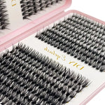 640pcs DIY D-Curl Eyelashes 10-14mm Natural Look Wispy Lashes 40P/80P Cluster for Personal Use BareGlow
