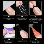 120 Pieces of Transparent Coffin/Mandarin/Aprilion/Square/Oval/Other Shape Style Boxed Nails BareGlow