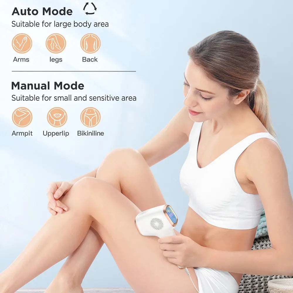 INNZA Hair Removal with Ice Cooling Care Function for Women Permanent,999,999 Flashes Painless IPL Hair Remover Device BareGlow