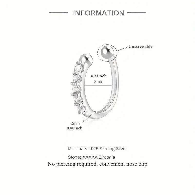 Fashion Copper Fake Nose Rings for Women Hypoallergenic Cartilage Cuff Earrings Falso Nose Piercing Jewelry BareGlow