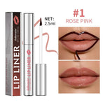 Waterproof Lip Liner Peel Off Tattoo Lipgloss Waterproof Long Lasting Matte Lip Tint Brown Contour Tear-off Lips Stain Cosmetic BareGlow
