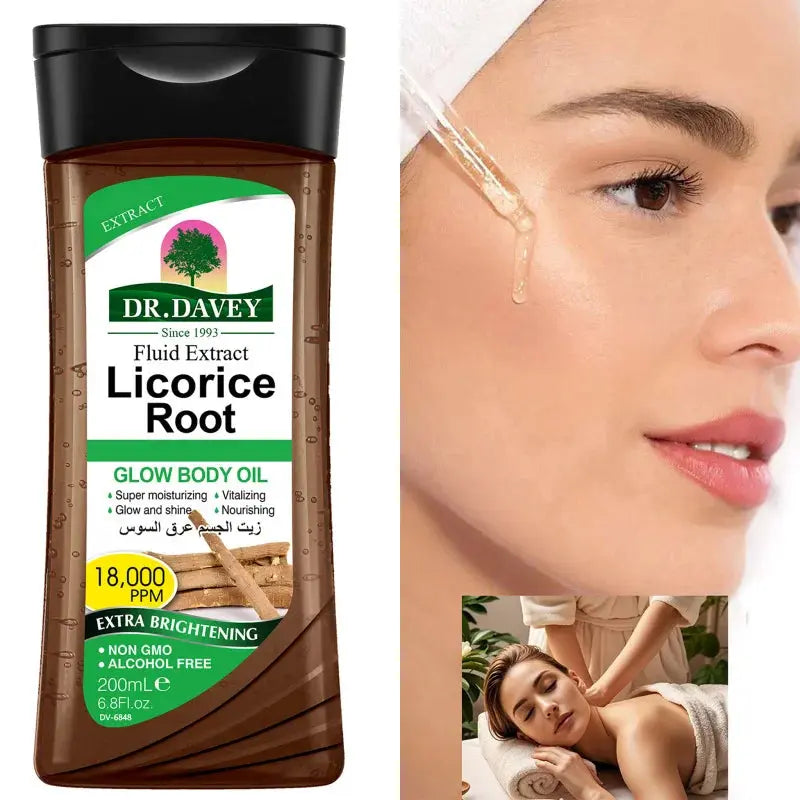 DR.DAVEY Licorice Skin Care3SetLicorice Body Lotion+Body Oil+Arbutin soapFour Seasons Skin Care Set Gift Hydrating Moisturizing BareGlow