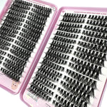 Left+Right Eye Lash Extension Cat/Fox Eye Effect Lash Single Clusters 3D Wispy Natural Looking DIY Segmented Eyelash Extensions BareGlow