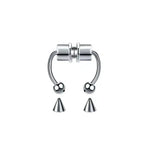 5pcs Stainless Steel Magnet Fake Nose Ring Hoop Fake Piercing Hoop Septum Rings For Women Fashion Gothic Rock Body Jewelry Gifts BareGlow