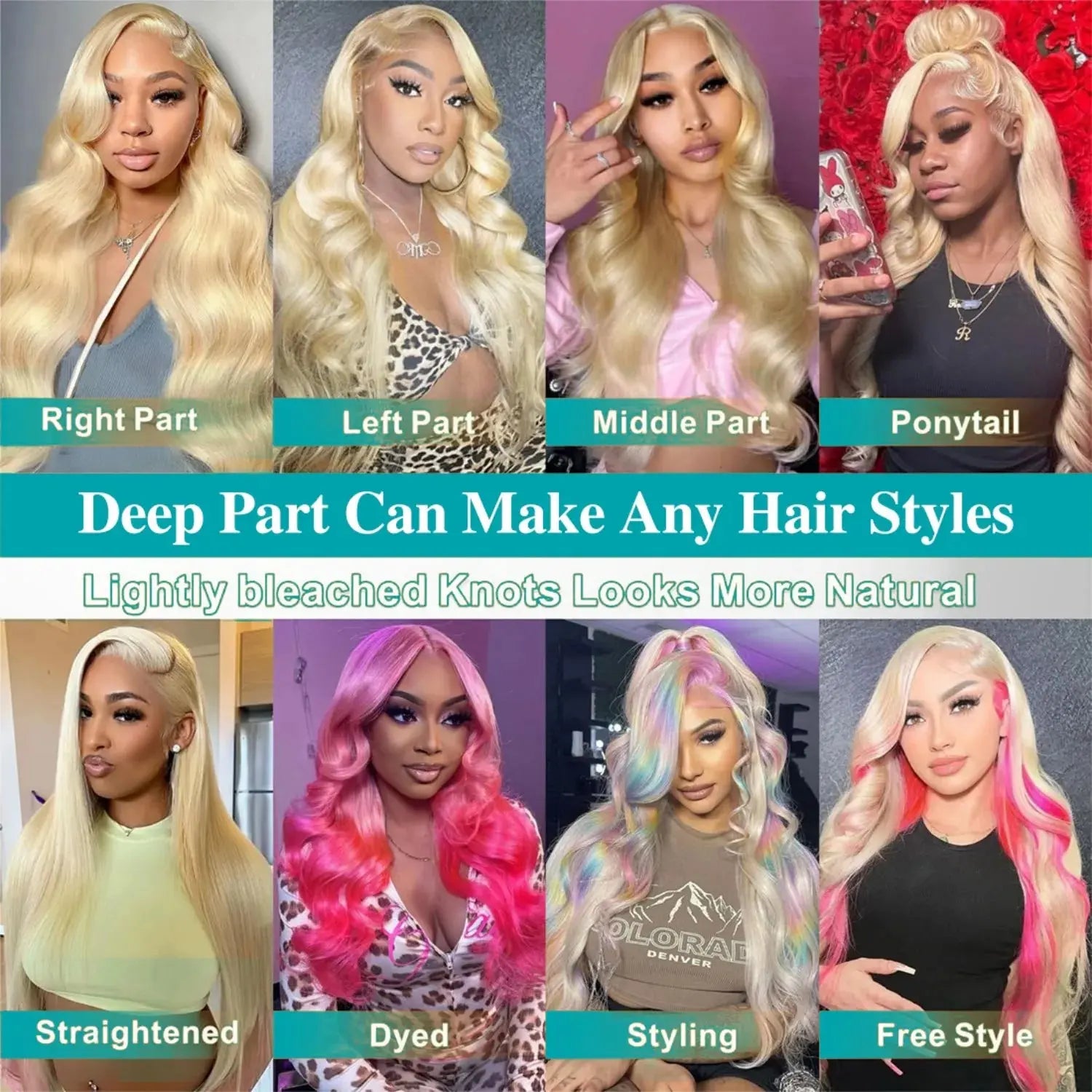 613 13x6 Lace Front Wig Human Hair Body Wave Blonde Lace Frontal Wigs for Women 220 Density Natural Hairline With Baby Hair BareGlow