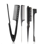 4/5Pcs Set Hair Brush Set Hairdressing Spray Bottle Hair Folding V Type Hair Straightener Teasing Edge Control Hair Brush BareGlow