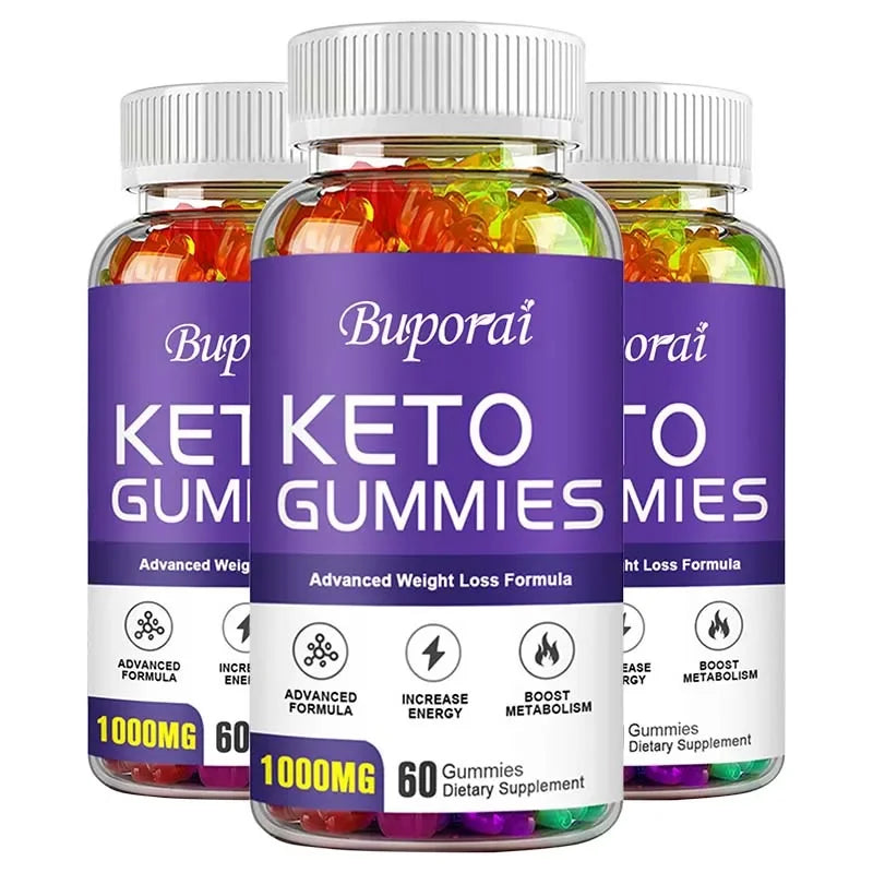 Keto Gummies 1000MG - Burn Fat, Promote Metabolism, and Increase Vitality, Relieves Bloating, Helps Detoxification and Cleansing BareGlow